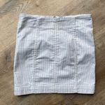 Free People Pinstripe Mini Skirt Size 2 | White & Black High Waisted Cotton Blend | Y2K Core Photo 0
