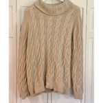 L.L. Bean wool ivory cableknit turtleneck sweater xl petite Size undefined Photo 4