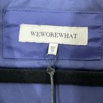 We Wore What NWT  Blue XS Zip Off Sleeve Puffer Jacket Convertible Vest Nylon Poly Photo 3