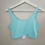 Topshop Crop Tank Top Lycra Casual Neutral Petite Solid Crewneck Photo 7