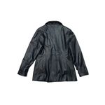 wilson's leather Wilsons Black Leather Button Front Womens Jacket Coat Lg Zip Out Faux Fur Lining Photo 1