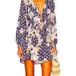 Free People Boho Purple Low Back Mini Dress Flowy Detailed NWT Size XS Photo 2