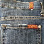 7 For All Mankind  Denim Women’s Size 27 Blue Crop Flare Jeans Made in the USA Photo 3