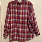 Riders By Lee  Pink Plaid Button Front Long Sleeve Shacket Photo 3