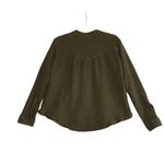 Free People  Changing Horizons V Neck Top Sz S Olive Green Gauze Oversize Boho Photo 2