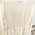 Elizabeth and James Cream Silk Lija Blouse Sz M Photo 5