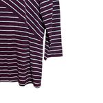 Talbots Top Womens Large Multicolor Stripe Stretch Boat Neck Blouse Photo 4