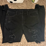 American Eagle Dream Jean Black Distressed Skinny – Size 10 Short Photo 0