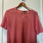ZARA NWOT  Short Sleeve‎ Knit Net See Through Sheer Top Coverup Blouse Stretchy M Photo 2