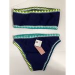 PilyQ NEW.  NAVY PLATINUM BIKINI. M-top/S-bottom. Retails. $179. Photo 8