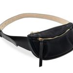INC Black Pebbled Belt Bag Photo 1