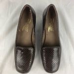 Aerosoles Womens Brown Crocodile Textured "Final Exam" Wedge Loafers Sz 7.5 Photo 4