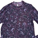 Free People Mod Squad Turtleneck Ruby Women's Paisley Long Sleeve Top small Photo 4