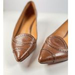 AERIN Heels Brown Leather Pythian Pointed Pumps Slip On Sandals Court US 7 M Photo 4