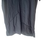 Ojai Women's Small Blue Striped Laggen Art Minimalist‎ Cotton Short Sleeve Top Photo 2