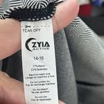 Zyia  Active Womens High‎ Rise Leggings Size 14-16 Black Herringbone Athleisure Photo 6