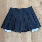 Maniere De Voir  Skort Pinstripe Juliette Size US4 Gray White Photo 4
