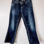 Silver Jeans  Co Aiko Kick Flare Capri Dark Wash Size 30 Photo 0