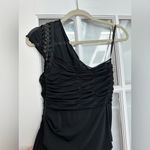 Bebe Vintage Y2K 2000’s Clubbing Black One-Shoulder Bodycon Dress Chain Size XS Photo 7