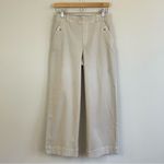 Spanx  Stretch Twill High Rise Wide Leg Crop Trousers Size M Photo 2