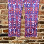 Free People  Ikat Aztec Tribal Pull-On Stretch Knit Flare Pants Women's Size 4 Photo 3