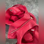 Coach Phoebe Red Pebbled Leather Shoulder Bag Purse Gold Hardware Photo 4