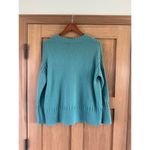 Zaket & Plover Pearl Stitch Wool Blend Knit Sweater in Lagoon Blue Women’s Small Photo 5