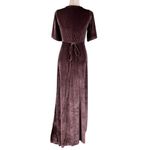 Baltic Born Katelyn Velvet Maxi Wrap Dress Size Medium Clove Brown Boho Wedding Photo 2