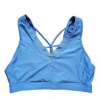 Avita SPORTS Bra Women Large Blue Lattice Straps Peekaboo Back Yoga Gym Unlined Size undefined Photo 0