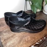 Dansko  Professional‎ Clog Patent Black Leather Silver Diamond Pattern Women's 37 Photo 3