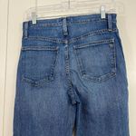 Madewell Size 27 Blue Distressed Cropped Classic Straight Leg Jeans Photo 7