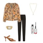 Free People Boho Floral Cool Meadow Printed Top in Midnight Combo Medium NEW Photo 13