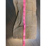 Pas de Calais Linen Leather Cowhide Silk Button Front Lagenlook Jacket Coat Tan Size M Photo 11