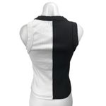 Neuw Jonesy White Black Colorblock Sleeveless Camisole Crop Sweater Tank Top M Size M Photo 1