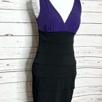 Sweet Storm Purple & Black Evening Cocktail Party Dress Size Medium Photo 2
