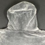 Joyspun Hoodie Womens M Penguin Embroidered Plush Sweatshirt Cozy Fleece Gray Size M Photo 8