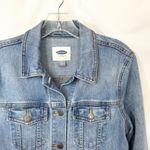 Old Navy Medium Jean Jacket Classic Denim Blue Trucker Cotton Womens Solid 1074 Photo 7