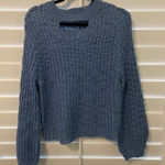 Moral Fiber  Textured Blue Knit Sweater Photo 0