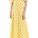 Crown & Ivy Yellow Gingham Maxi Dress Photo 0