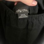 City Chic  Trendy Plus Size Black Mini Flirt Off Shoulder Dress Size 12 Photo 10