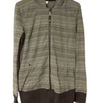 Lululemon  Jacket Women Size 10 Dark Slate Fatigue Green Black Daily Practice Top Photo 0