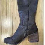 Report Fisher Women’s Boots Size 7.5 Riding Boot Over the Knee Brown Half Zip Photo 5