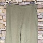 Tahari  100% Linen Pants Women’s Size XL Wide Leg Elastic Waist Lagenlook Green Photo 1