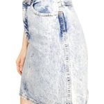 Palmetto's Vintage 1980s Acid Wash High Rise Denim Mini Skirt size 9 Blue Photo 0