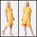 Joie 💕💕 Amelian Dress ~ Citrus Yellow Floral Print XL NWOT Photo 7