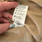 TWINSET by Simona Barbieri | Tan Linen and Vegan Leather Moto Light Jacket Large Photo 7