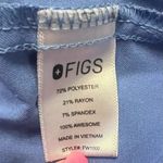 FIGS SCRUBS Ceil Blue Catarina One-Pocket Scrub Top Embroidered "M." Size Small Photo 6