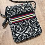 Vera Bradley  | Barcelona 2010 Black White Floral Quilted Pattern Crossbody Bag Photo 1