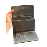 Rampage Black Faux Leather Wallet With Gold Zippers & Snap Closure 7.5" x 4.5" * Photo 3