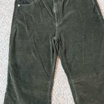 Celebrity Pink Olive Corduroy Wide Leg Raw Hem Slit Pants 11/30 Photo 2